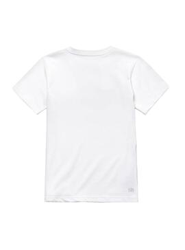 T-Shirt Code régional Lacoste blanc Enfante