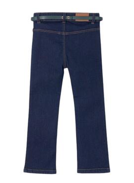 Pantalon Mayoral Ceinture Fusée Bleu Marine pour Fille