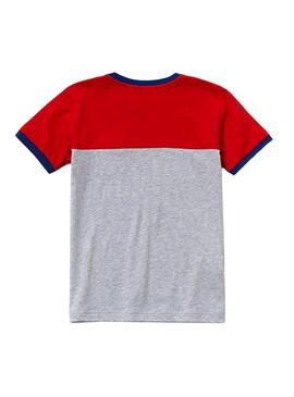 T-Shirt Lacoste Color Block Gris Enfante