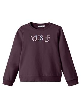 Sweat Name It Naself Bordeaux pour Fille