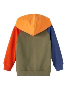 Sweat Name It Couleur Lava Block Vert pour Garçon