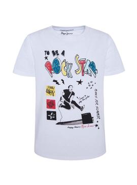 T-Shirt Pepe Jeans Heureusement pour Enfante