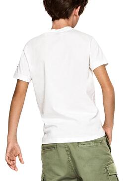 T-Shirt Jeans Pepe Jacson Beige Enfante