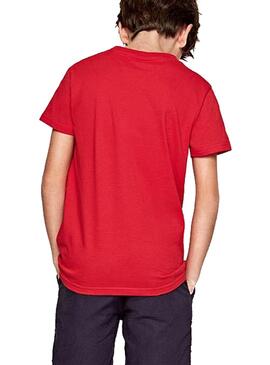 T-Shirt Pepe Jeans Art Rouge Pour Enfante