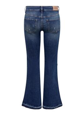 Jeans Only Tiger Flare Bleu pour Femme