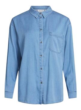 Chemise Vila Bista Oversize Bleu pour Femme