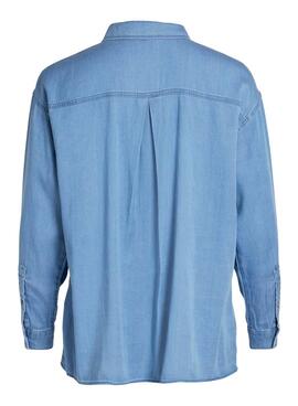 Chemise Vila Bista Oversize Bleu pour Femme