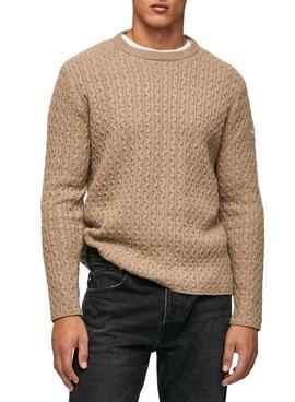 Pull Pepe Jeans New Jules Beige pour Homme