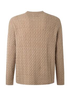 Pull Pepe Jeans New Jules Beige pour Homme