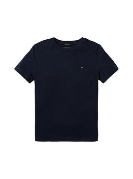 T-Shirt Tommy Hilfiger CN KNIT Bleu Marin
