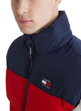 Veste Tommy Jeans Color Block Rouge Homme