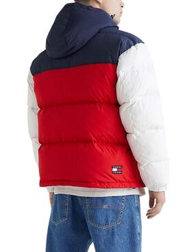 Veste Tommy Jeans Color Block Rouge Homme