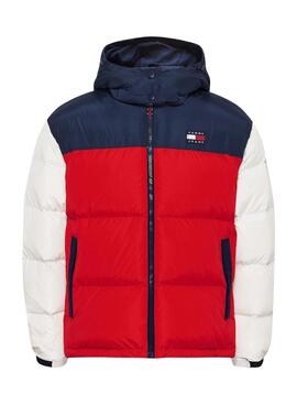 Veste Tommy Jeans Color Block Rouge Homme