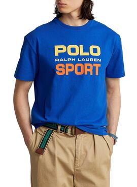 T-Shirt Polo Ralph Lauren Sport Bleu pour Homme