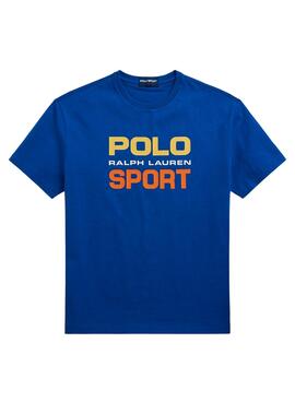 T-Shirt Polo Ralph Lauren Sport Bleu pour Homme