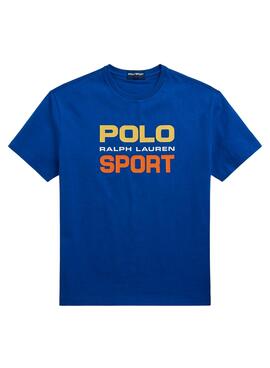 T-Shirt Polo Ralph Lauren Sport Bleu pour Homme