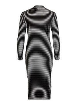 Robe Vila Balu Bodycon Rayures Noire pour Femme