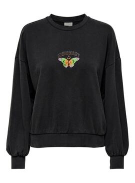 Sweat Only Lucinda Papillons Noire pour Femme