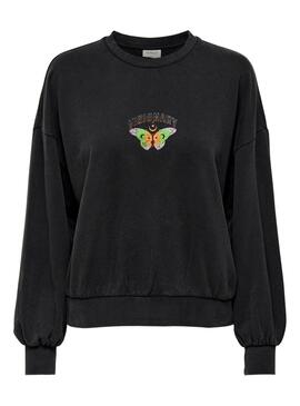 Sweat Only Lucinda Papillons Noire pour Femme