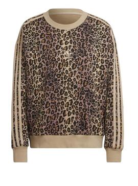 Sweat Adidas Animal Print Beige pour Femme