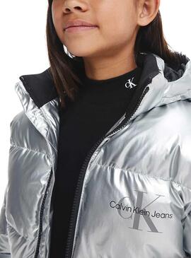Veste Calvin Klein Metallic Plateado pour Fille
