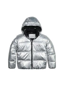 Veste Calvin Klein Metallic Plateado pour Fille