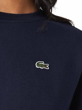 Sweat Lacoste Basic Bleu marine pour Femme