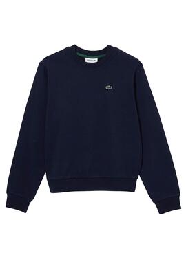 Sweat Lacoste Basic Bleu marine pour Femme