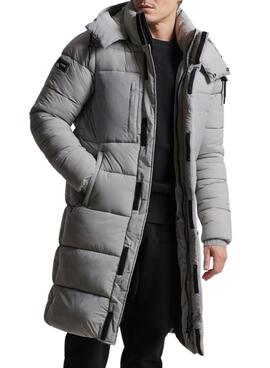 Veste Superdry Ligne de touche Padded Gris Homme