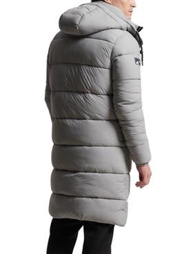 Veste Superdry Ligne de touche Padded Gris Homme