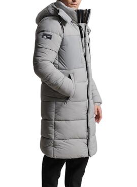 Veste Superdry Ligne de touche Padded Gris Homme