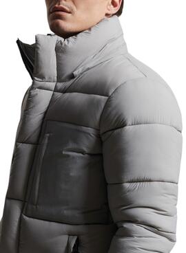 Veste Superdry Ligne de touche Padded Gris Homme