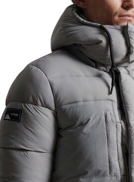 Veste Superdry Ligne de touche Padded Gris Homme