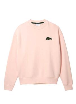 Sweat Lacoste Loose Fit Rosa pour Homme