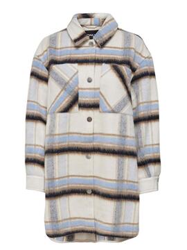 Surchemise Only Masha Cadres Beige pour Femme