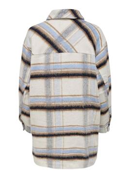 Surchemise Only Masha Cadres Beige pour Femme