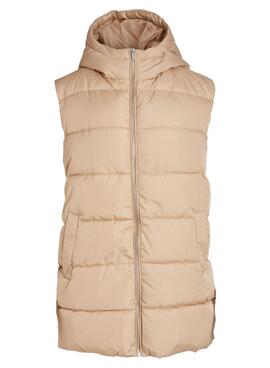 Gilet Vila Doudoune Vitate Beige pour Femme