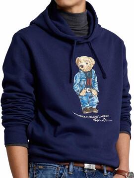 Sweat Polo Ralph Lauren Bear Bleu marine pour Homme