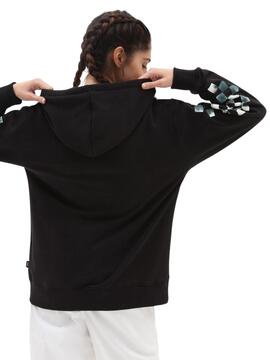 Sweat Vans Cloud Cadres Noire pour Femme