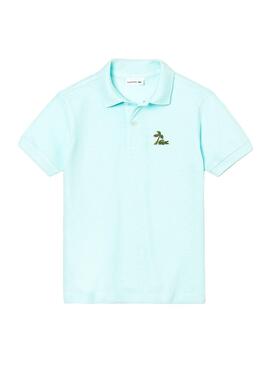 Polo Lacoste Palm Turquoise Enfante