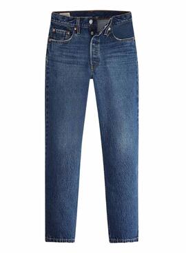 Jeans Levis 501 Crop Bleu pour Femme