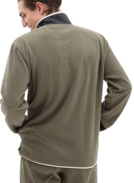 Veste Vans Polaire Fermeture éclair Vert pour Homme