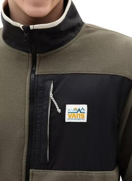 Veste Vans Polaire Fermeture éclair Vert pour Homme