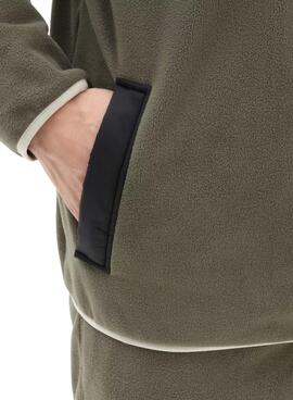 Veste Vans Polaire Fermeture éclair Vert pour Homme
