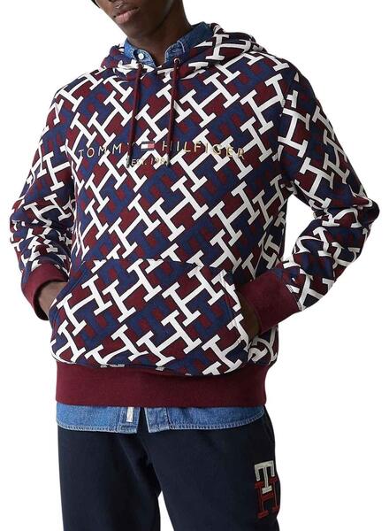 Pull tommy on sale hilfiger homme bordeaux