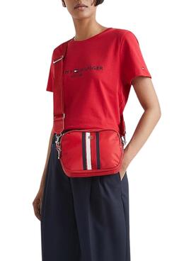 Sac à Bandoulière Tommy Hilfiger Poppy Rouge pour Femme