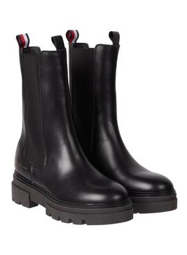 Bootss Tommy Hilfiger Chelsea Noires pour Femme