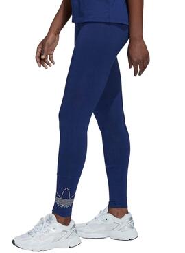 Leggings Adidas Trefoil Bleu marine pour Femme