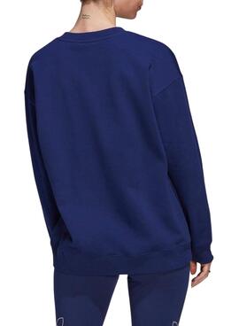 Sweat Adidas Oversized Bleu marine pour femme