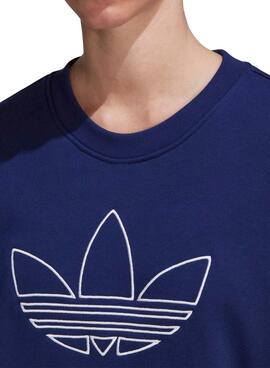Sweat Adidas Oversized Bleu marine pour femme